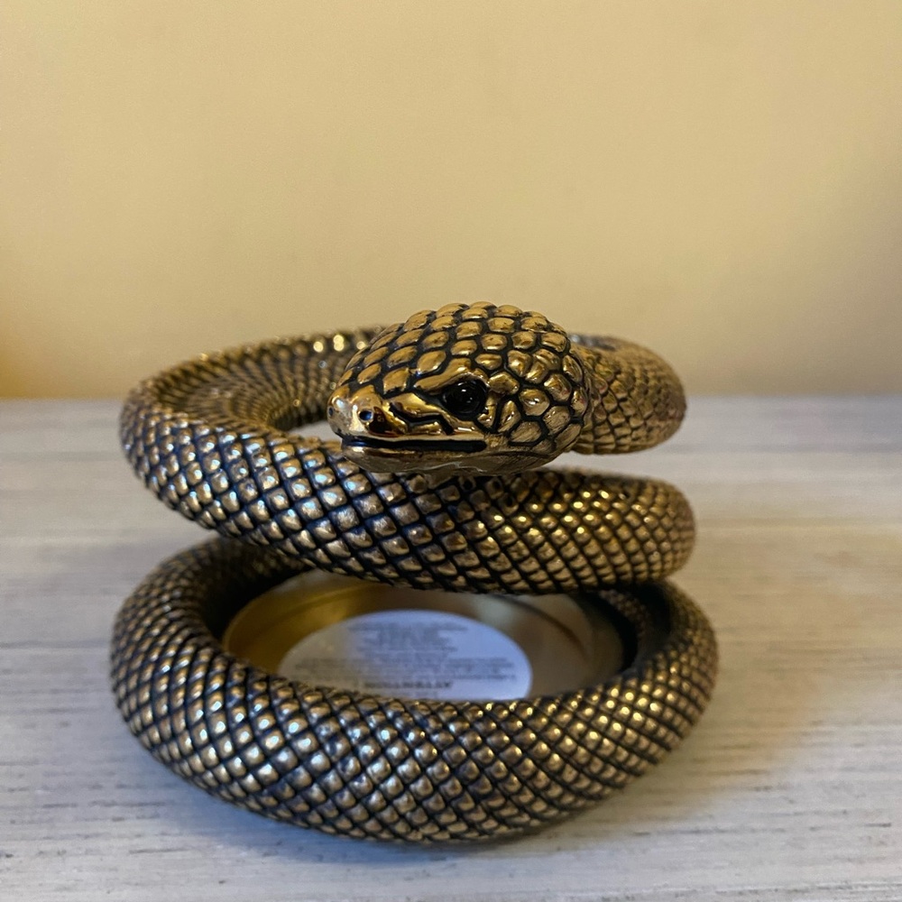 Bath & Body Works Gold Snake Candle Holder